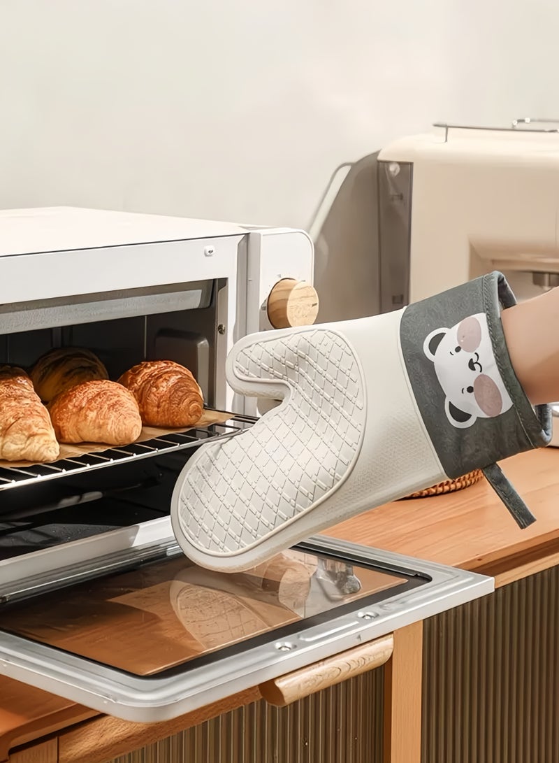 قفازات فرن سيليكونية بمخطط دب كيوت - Image 5